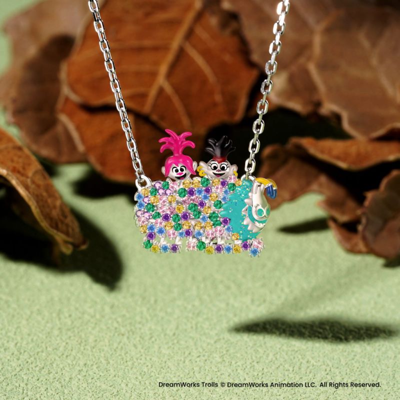Trolls Queen Poppy & Barb Necklace