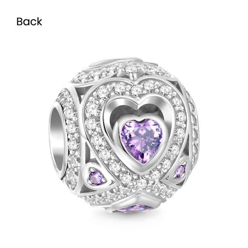 Infinite Love Round Birthstone Charm