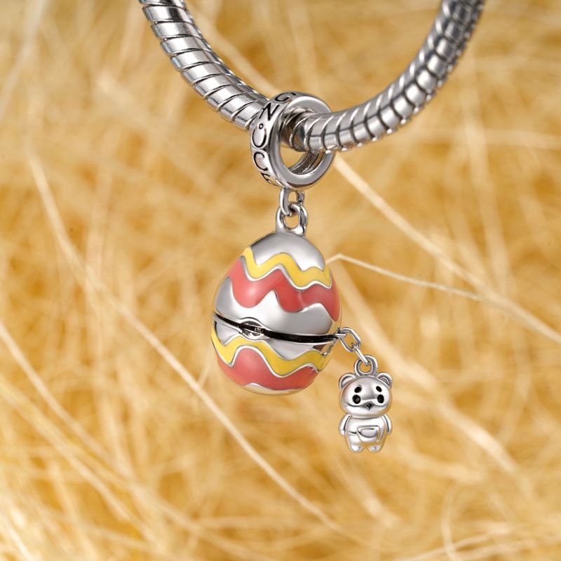 Easter Egg-Pocket Bear Pendant