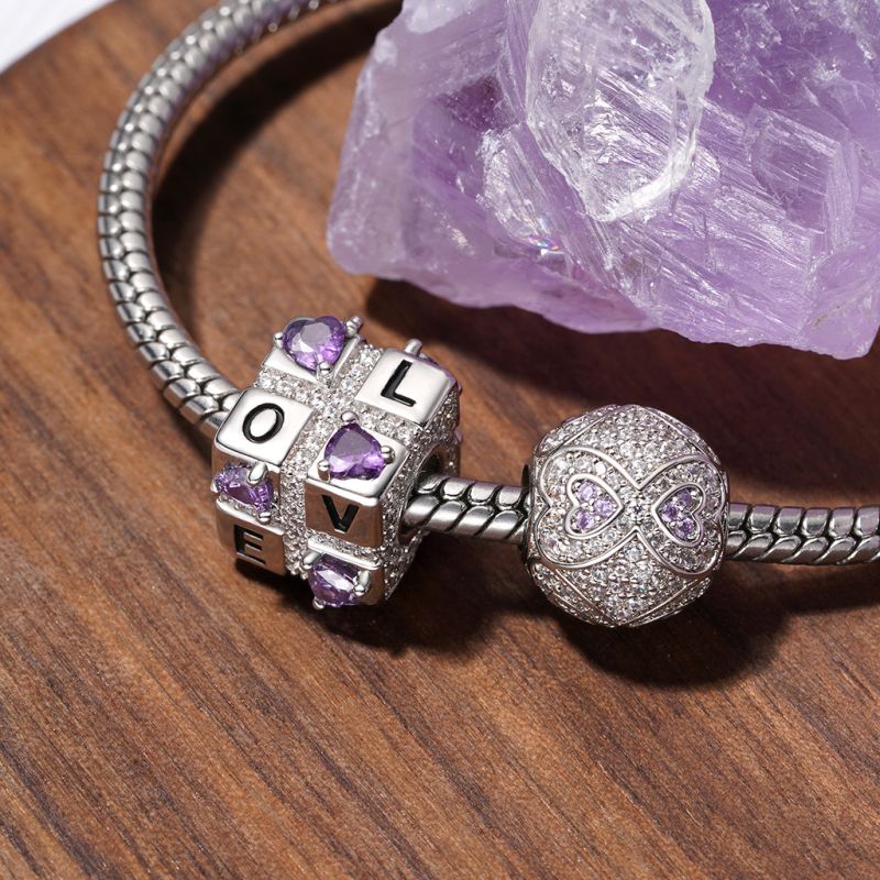 Infinite Love Heart Round Charm