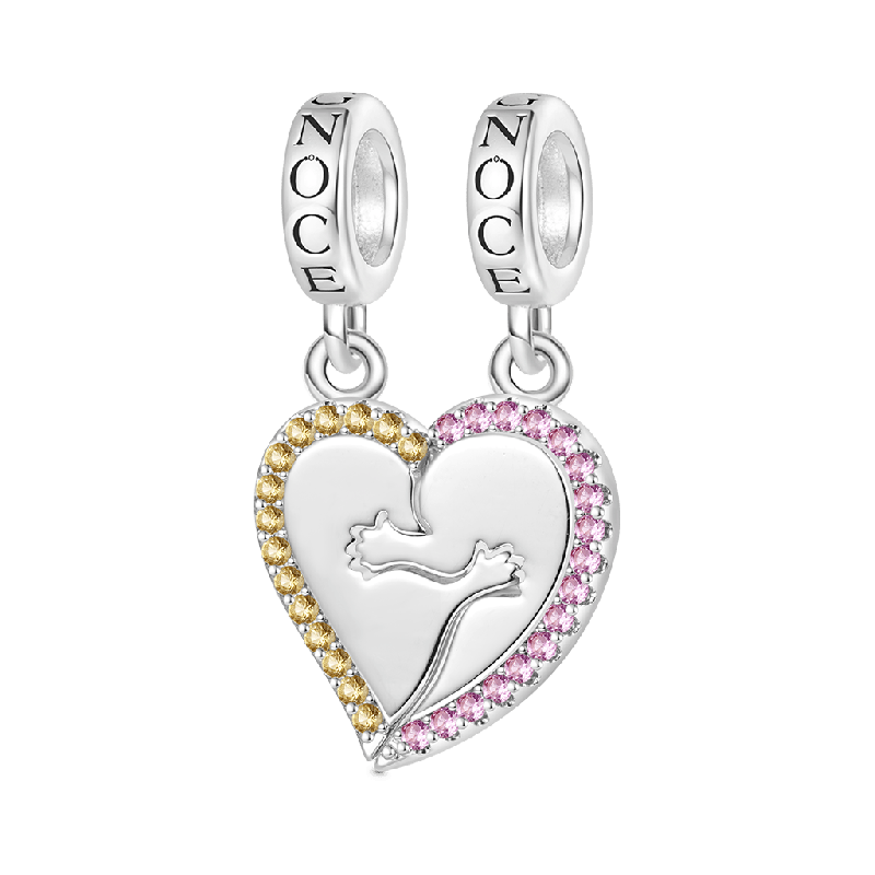 Personalized Hug Stitched Heart Pendant