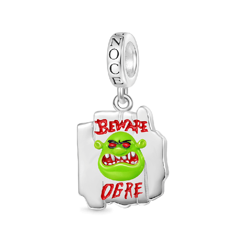Shrek “Beware Ogre” Sign Pendant