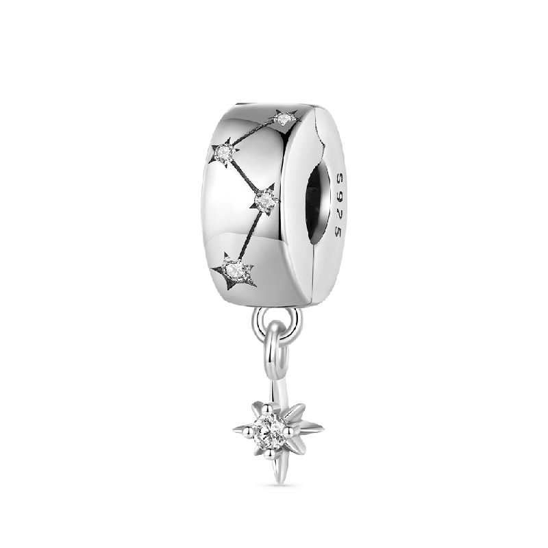Starburst Round Clip Buckle Charm