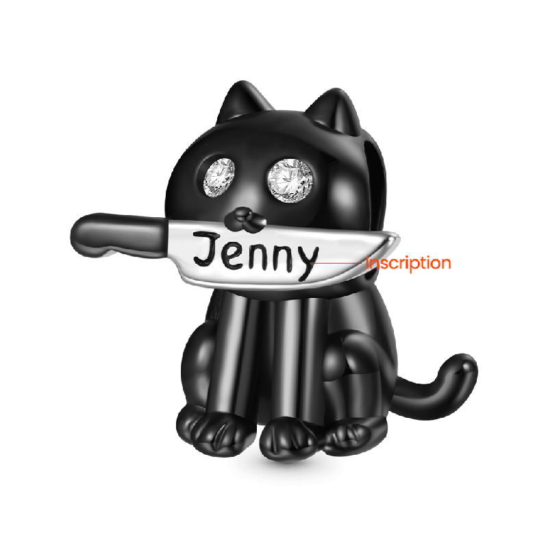 Black Cat Knife Pendant