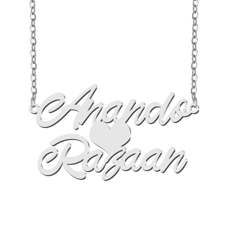 Double Couples Names Love Necklace
