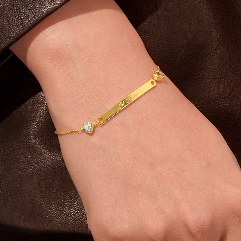 Christmas Gift Engravable Bar Bracelet