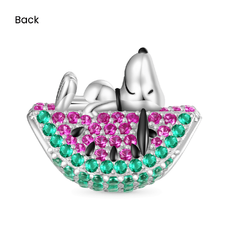 Lying Snoopy Diamond Charm
