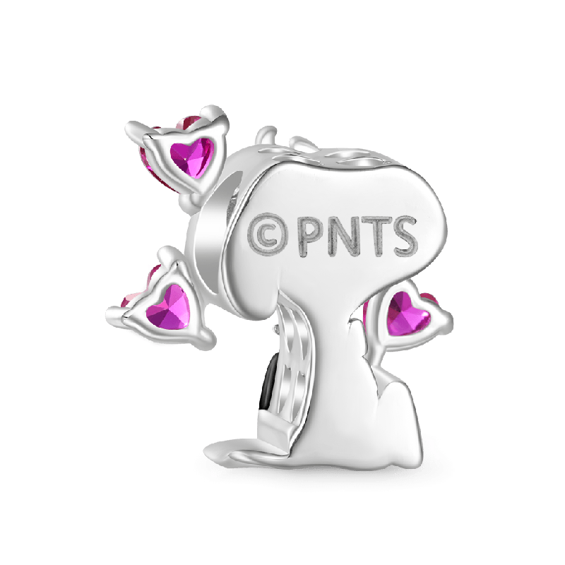 Snoopy Love Diamond Charm