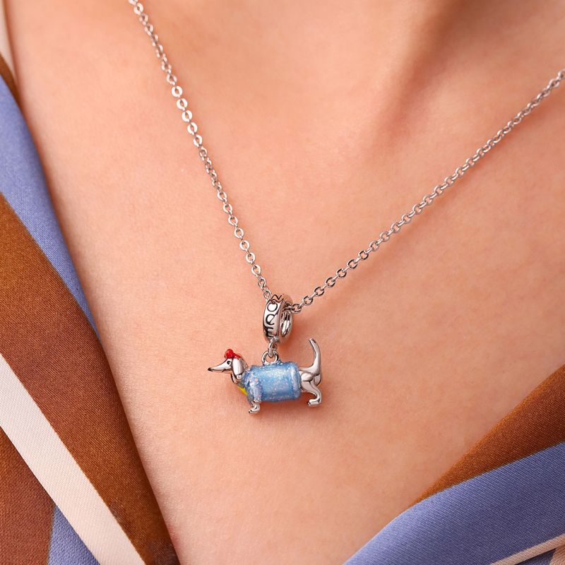 Blue Dachshund Pendant