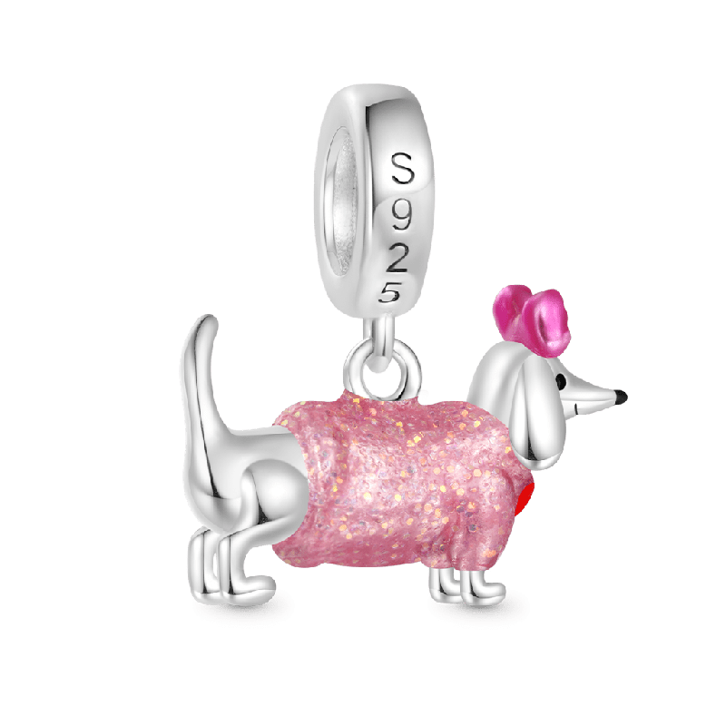 Pink Dachshund Pendant