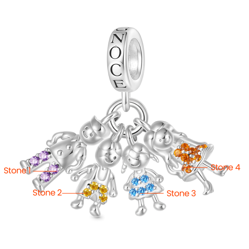 Mothers Day Family Portrait Pendant