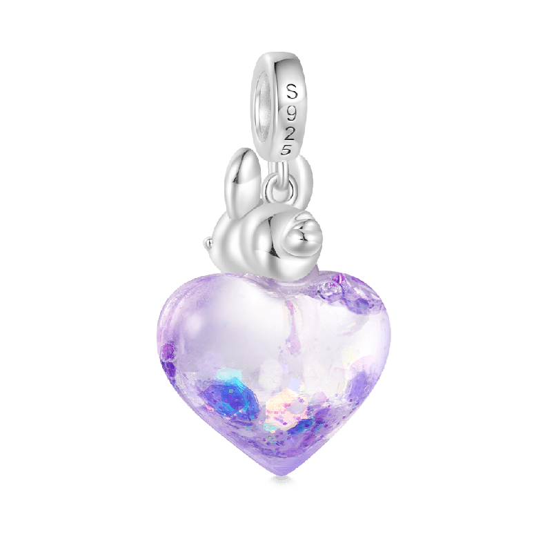 Lying on Your Heart Bunny Charm