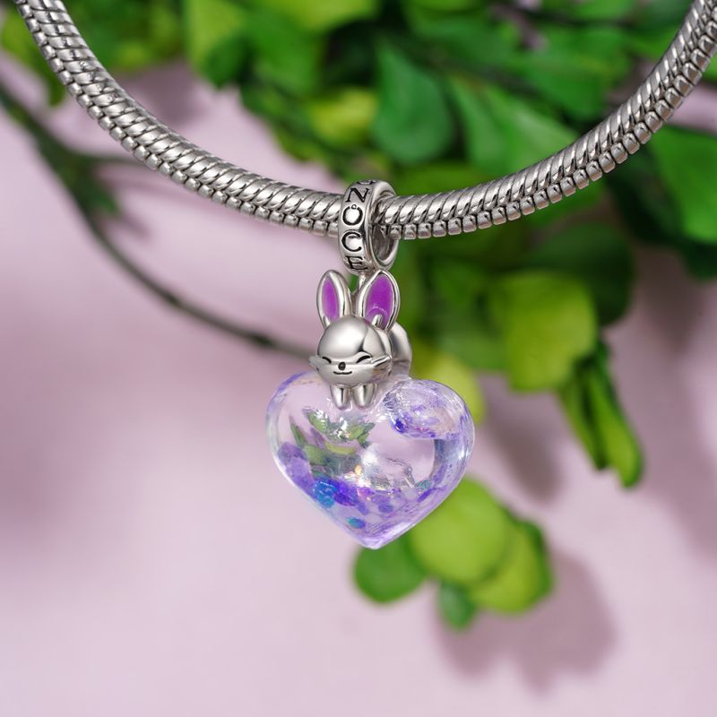 Lying on Your Heart Bunny Charm