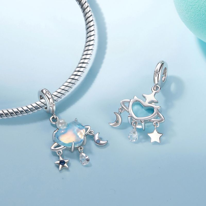 Heart Blue Planet Pendant