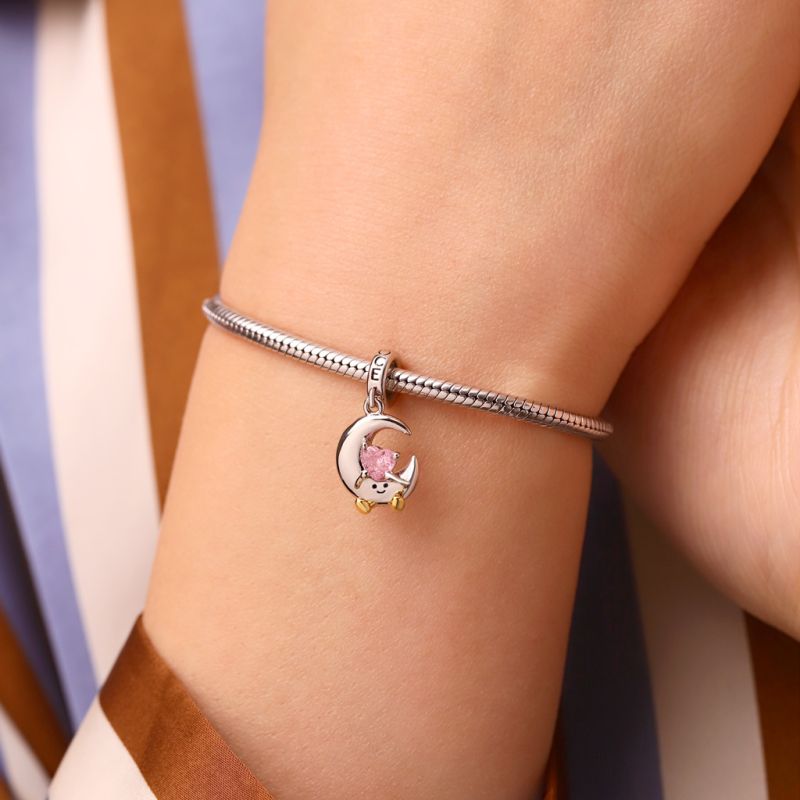 Fun Moon Embraces Love Pendant