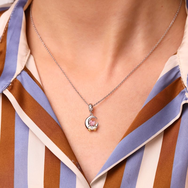 Fun Moon Embraces Love Pendant
