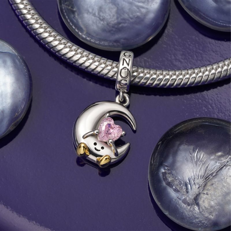 Fun Moon Embraces Love Pendant
