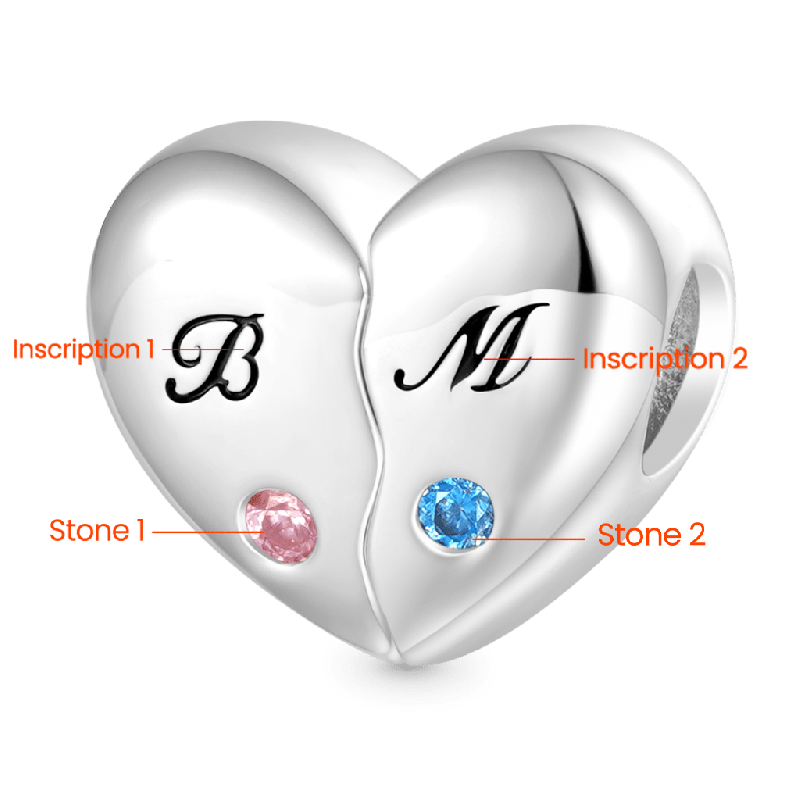 Engravable Splicing Hearts Pendant