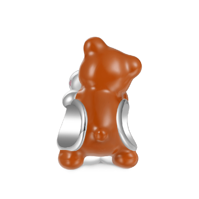 Little Bear Hugs Bunny Charm