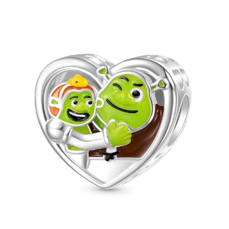 Shrek & Fiona Love Heart Charm