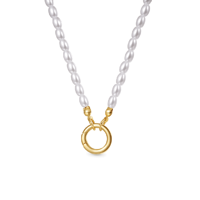 Pearl Ocean Clasp Chain Necklace