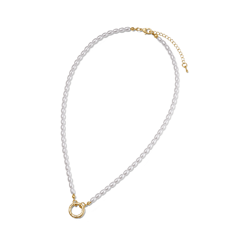 Pearl Ocean Clasp Chain Necklace
