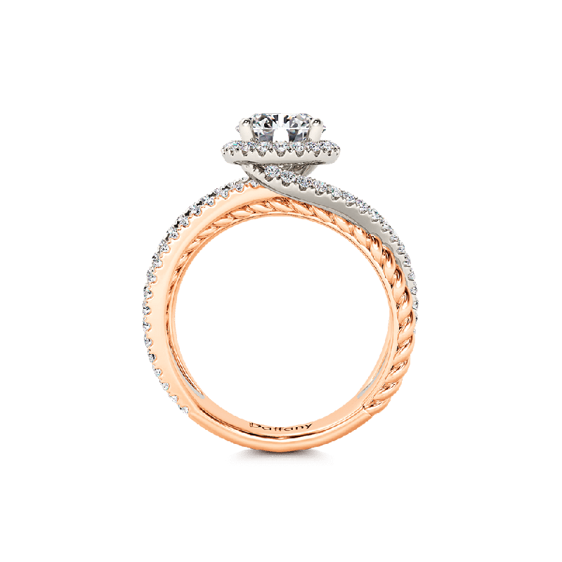 Fancy Round Twisted Rope Crossover Ring