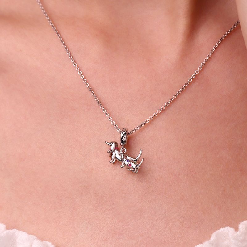Dachshund Mother Child Pendant