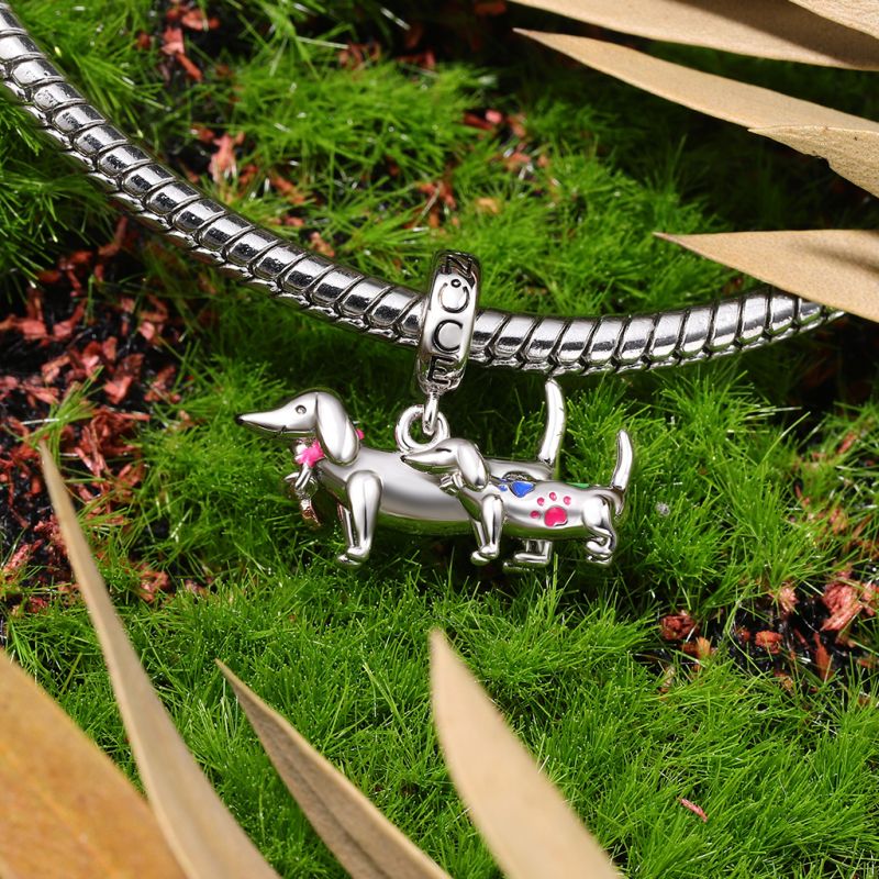 Dachshund Mother Child Pendant