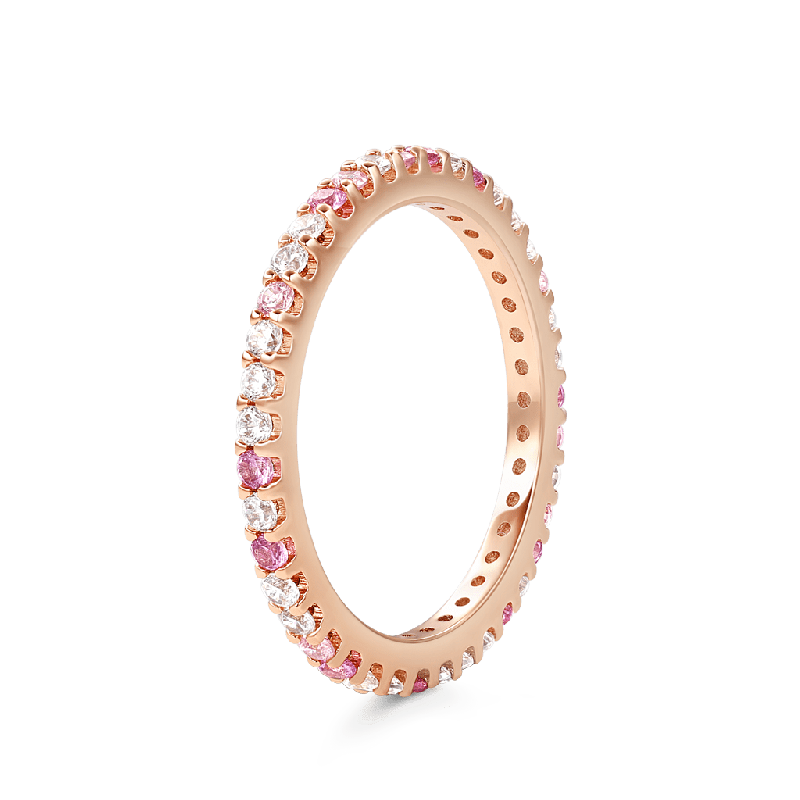 Gradient Morganite And White Topaz Ring