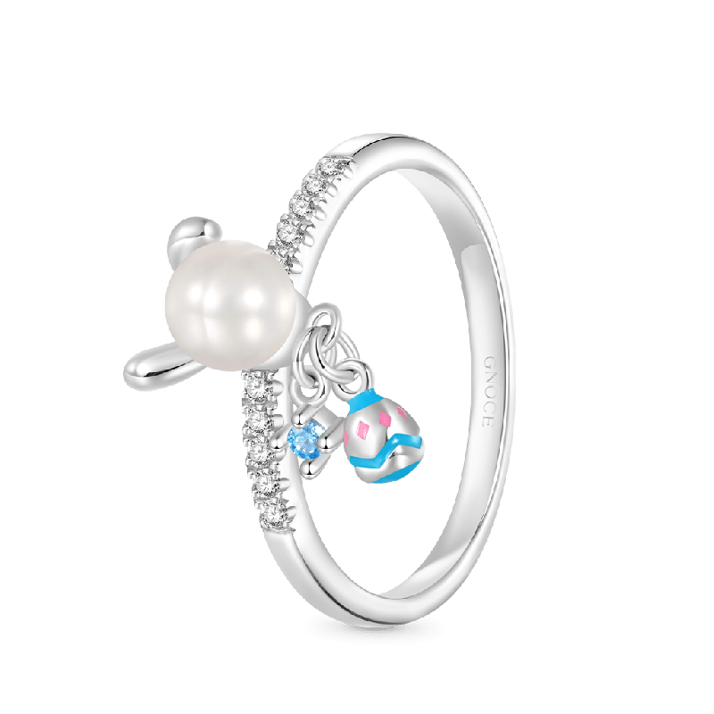 Easter Pearl Bunny Ear Ring