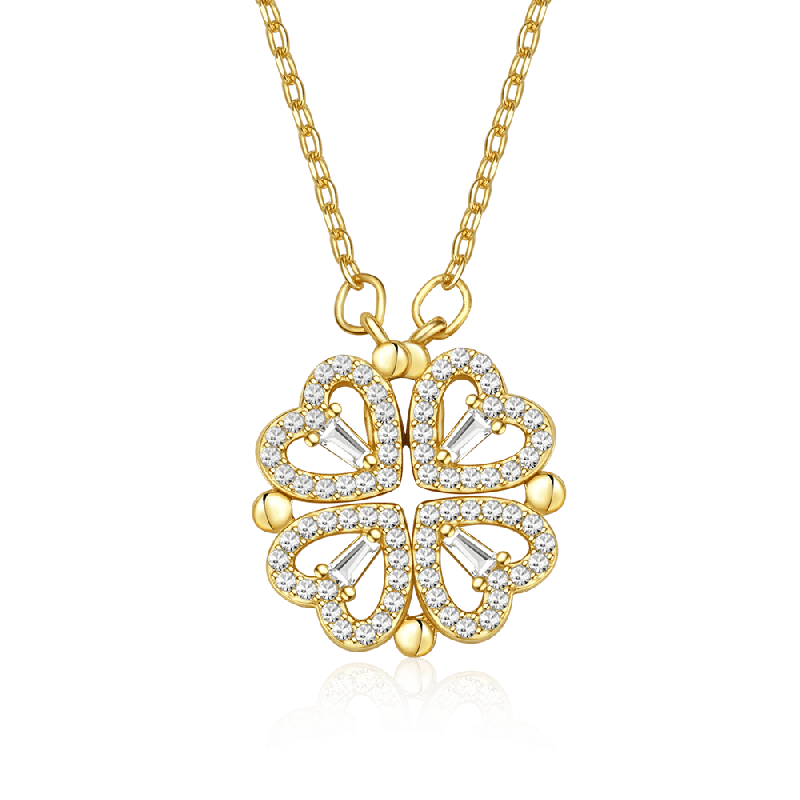 Gold Color Fourleaf Clover Necklace