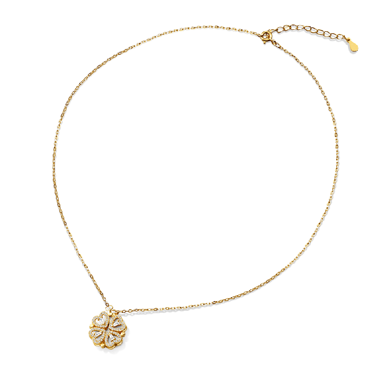 Gold Color Fourleaf Clover Necklace