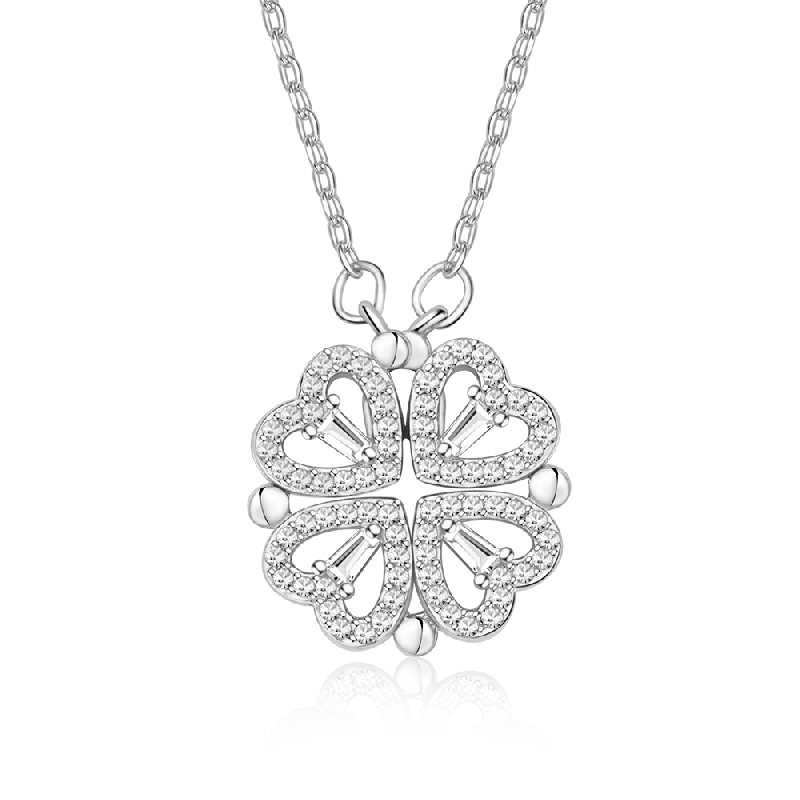 Silver Fourleaf Clover Necklace