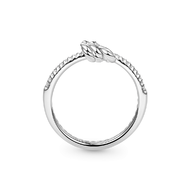 Knot Twisted Rope Channel Band Ring