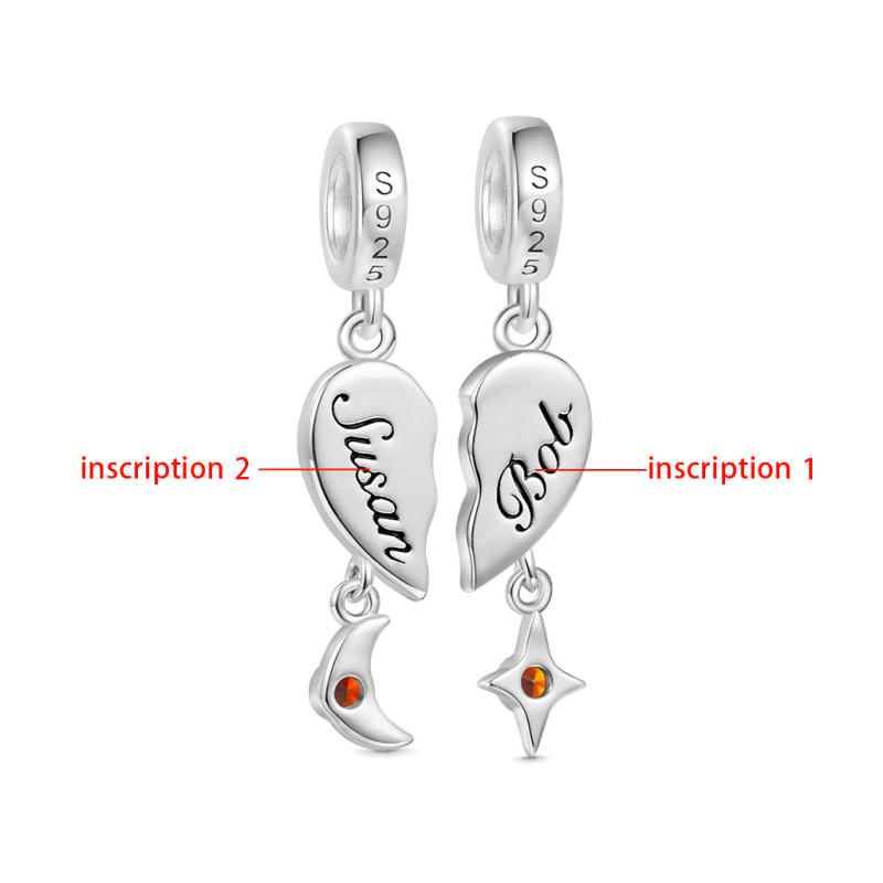 Love Engravable Name Double Pendant