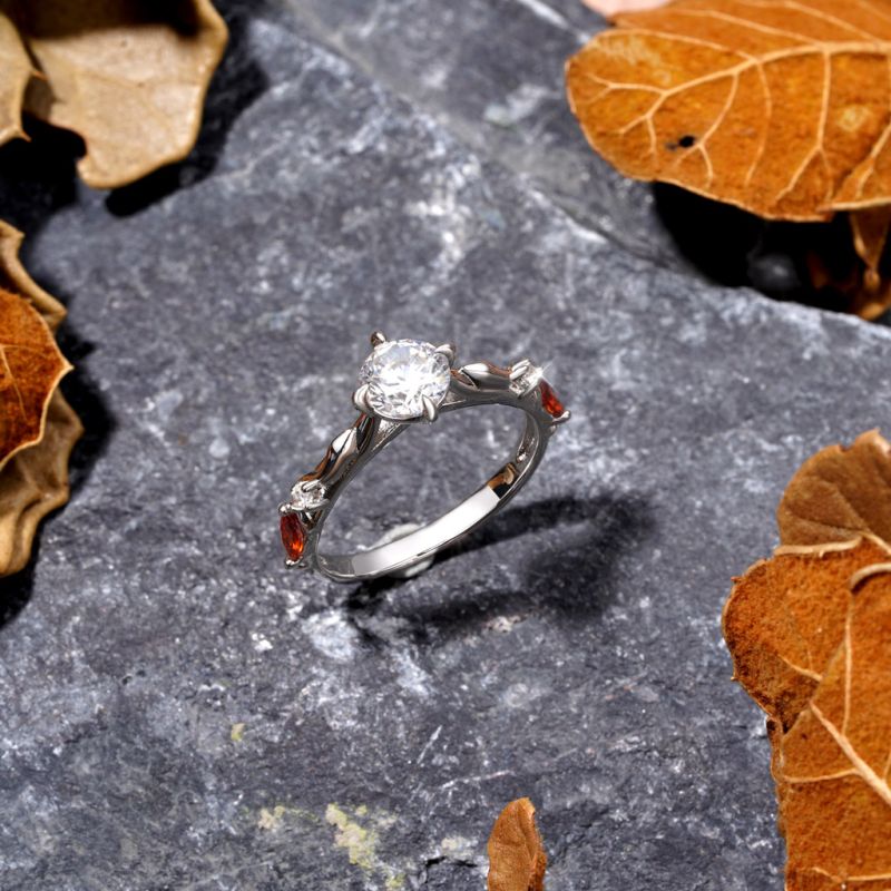 Snake Hug White Diamond Ring