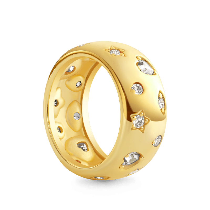 White Topaz Mixed Shape Ring