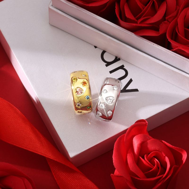 Silver Color Mixed Shape Ring