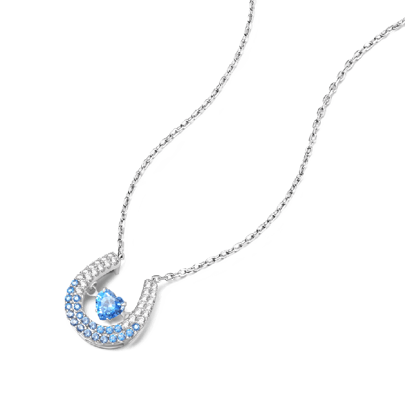 Pavé Horseshoe Dancing Necklace