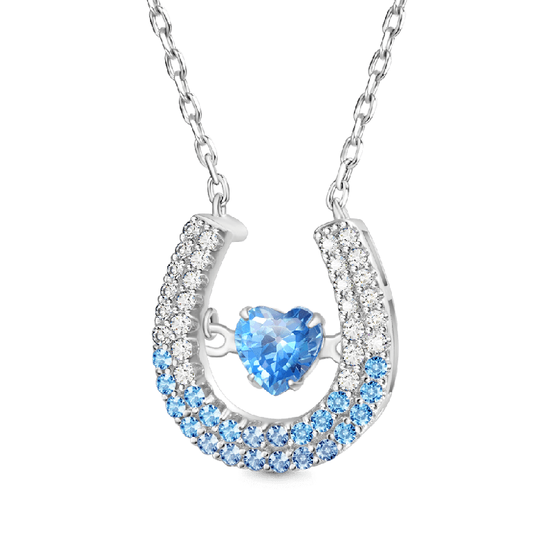 Pavé Horseshoe Dancing Necklace
