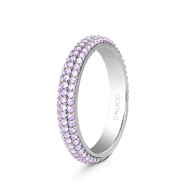 Amethyst Petit Signature Pavé Band