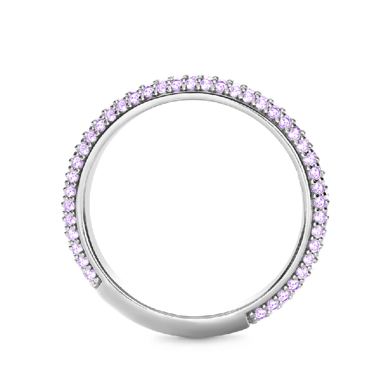 Amethyst Petit Signature Pavé Band