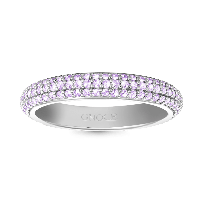 Amethyst Petit Signature Pavé Band