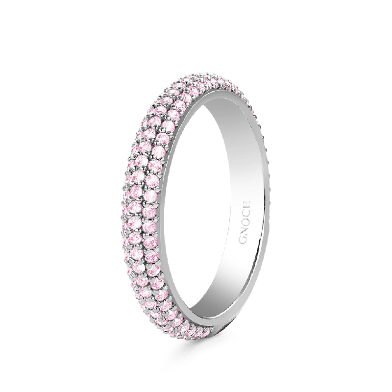 Morganite Petit Signature Pavé Band