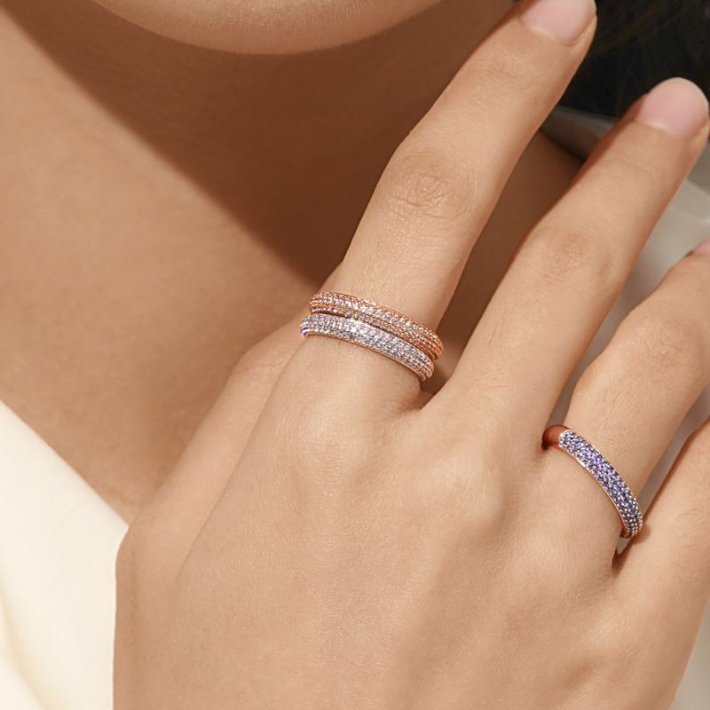 Topaz Petit Signature Pavé Band