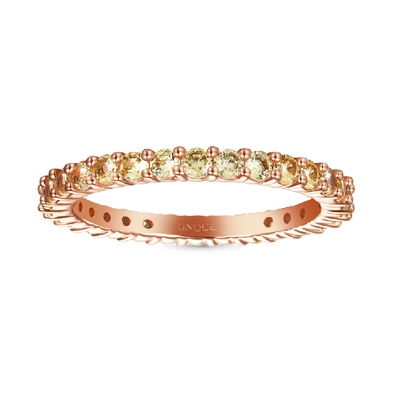 Citrine Round-cut Statement Band