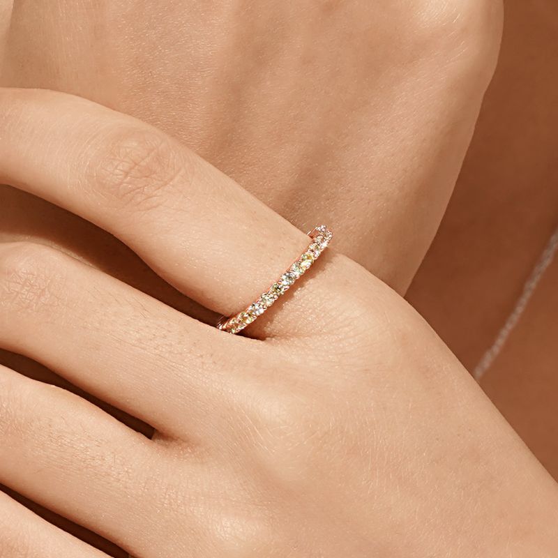Citrine Round-cut Statement Band