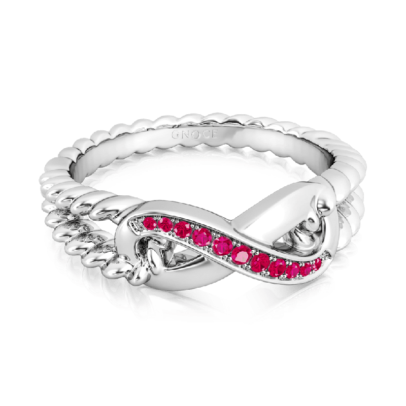 Sparkle Infinity Split Shank Promise Ring