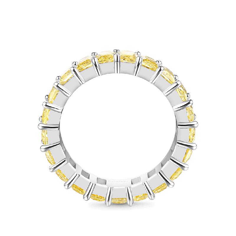 Citrine Baguette Cut Eternity Band